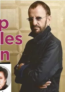  ?? — AP photo ?? Ringo Starr has a new album coming up next month titled What’s My
Name and in one of the cuts is the very first time that the Liverpool lads have reunited in a song recording after they separated 50 years ago.