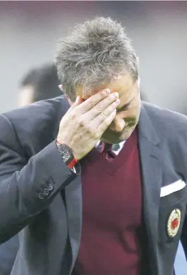  ??  ?? Mihajlovic in grande difficoltà a fine partita