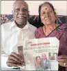  ??  ?? Dorasamy Muniyen and his wife, Sobuigum, hold up an article that was published in POST when they celebrated their 50th wedding anniversar­y.