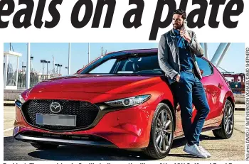  ??  ?? Red hot: The new Mazda 3 will challenge the likes of the VW Golf and Ford Focus