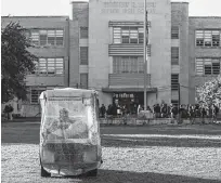  ??  ?? HISD said it is increasing police presence at Lamar High School. In less than a week, three students died gun-related deaths and one was grazed in the shoulder by a bullet.