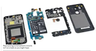  ??  ?? Repurposin­g a smartphone’s innards isn’t as simple as you might hope.