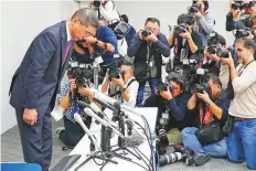  ?? AP ?? Nissan Motor Co president and CEO Hiroto after a press conference at the company’s global Headquarte­rs near Tokyo on Monday.