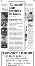  ??  ?? En agosto de 2015, el Congreso de Coahuila aprobó esta legislació­n, la cual fue promovida por el Ejecutivo estatal.