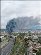  ??  ?? L’incendie de l’usine Lubrizol, à Rouen, le 26 septembre 2019.