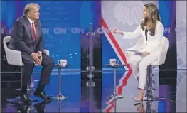 ?? John Nowak ?? DONALD TRUMP is questioned by moderator Kaitlan Collins at CNN town hall.