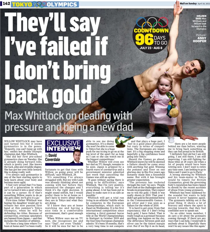  ?? Picture: ANDY HOOPER ?? GOLDEN
DUO: Max Whitlock and Willow look forward to the Olympics