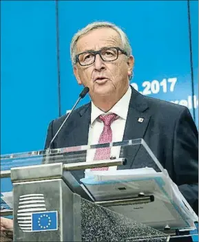  ?? AURORE BELOT / AFP ?? Jean-Claude Juncker en la cumbre de la UE la semana pasada