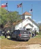  ?? KSAT VIA AP ?? After the shooting at the First Baptist Church of Sutherland Springs in Texas, few parishione­rs want to go back in there, the pastor says.