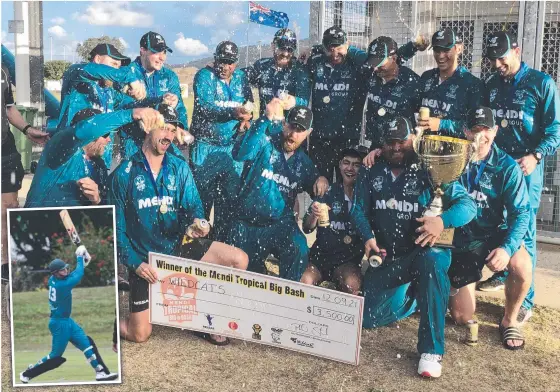  ??  ?? Wildcatz Indoor Sports celebrate after taking out the inaugural Mendi Tropical Big Bash. INSET: Dan Gartrell. Picture: Antony Stewart