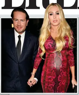  ??  ?? TOXIC DIVORCE: Petra Ecclestone with husband James Stunt on her 24th birthday in 2012 . Below, Petra with new fiancé Sam Palmer. Left: Stunt on the town earlier this year