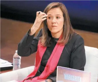  ??  ?? Para Margarita Zavala llega el momento de decidirse si va o no con el PAN.