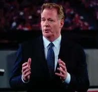  ?? AP ?? NFL Commission­er Roger Goodell announced the league ‘s new rights agreements deals last week. The new TV deals are nearly double the media revenue.