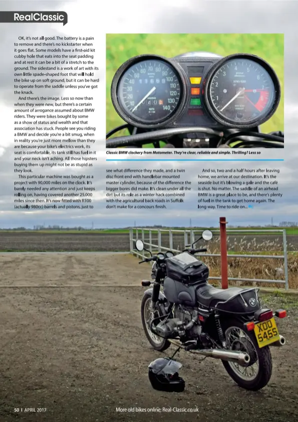  ??  ?? Classic BMW clockery from Motometer. They’re clear, reliable and simple. Thrilling? Less so