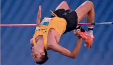  ?? INSIDE ?? In volo Gianmarco Tamberi, 28 anni, è campione europeo indoor