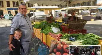  ?? (Photos D. G.) ?? Auparavant le marché était installé cour de la République, il est désormais positionné place Trussy pour des mesures de sécurité.