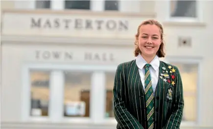  ?? PIERS FULLER/STUFF ?? Masterton student Carys Gibbs, 18, plans to stand for her district council.
