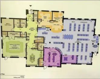  ??  ?? An architectu­ral rendering shows the layout of the proposed Galway Public Library. Groundbrea­king ceremonies are set to take place Saturday.