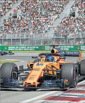  ?? FOTO: EFE ?? Alonso lo tendrá complicado para puntuar en Canadá y buscará una hazaña en carrera