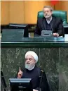  ?? AFP ?? Hassan Rouhani (below) presents 2019-2020 budget. —