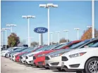  ?? DANIEL ACKER/BLOOMBERG ?? Ford is discontinu­ing the Ford Focus sedan as passenger car sales decline.