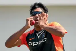  ??  ?? India’s Ravi Ashwin bowls during a training session in Sydney.