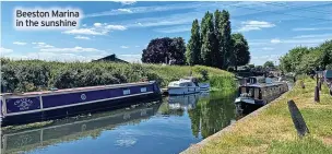  ?? ?? Beeston Marina in the sunshine