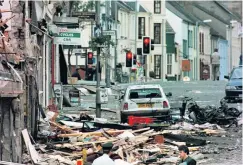  ??  ?? From left: Aiden Gallagher, Ann McCombe, the scene of the Omagh bomb, and the Police Ombudsman Dr Michael Maguire