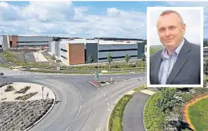  ??  ?? ●●Council director of economy John Searle (inset) welcomed the fact Kingsway Business Park is being considered by airport bosses
