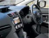  ??  ?? Interior is tidy, but lacks the flair of the new Impreza/XV.