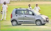  ?? THE HINDU ?? The man who drove a car into the middle during a Ranji Trophy match in Palam may have done cricket a favour.