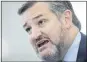  ?? THE ASSOCIATED PRESS ?? Sen. Ted Cruz, R-Texas, held up dozens of ambassador nomination­s over his objections to the administra­tion’s waiving of sanctions targeting the Nord Stream AG company overseeing the natural gas pipeline project.