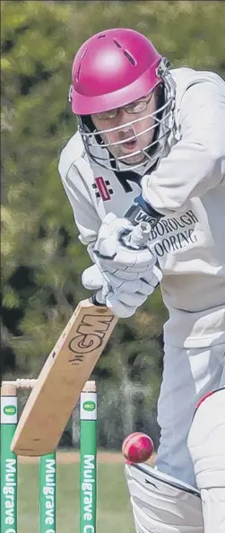  ??  ?? WATCHING BRIEF: Wykeham 2nds batsman George Shannon keeps his eyes on the grave 2nds on saturday afternoon