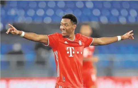  ?? AFP ?? David Alaba, en un partido con el Bayern, su club hasta esta temporada