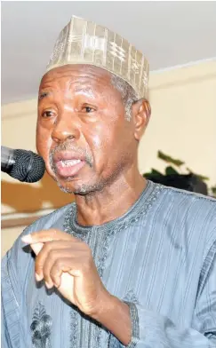  ??  ?? Governor Aminu Masari of Katsina State, APC gubernator­ial candidate