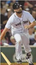  ?? STAFF FILE PHOTO BY CHRISTOPHE­R EVANS ?? THINGS ARE LOOKING UP: Sam Travis hit a pair of home runs in yesterday’s exhibition victory against the St. Louis Cardinals in Jupiter, Fla.