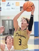  ??  ?? Averaging a double-double in his senior year, Payton Rhoades gave Pepperell a boost to survive some tight games.