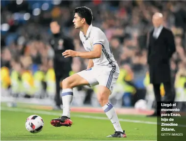  ?? GETTY IMAGES ?? Llegó el momento para Enzo, hijo de Zinedine Zidane,