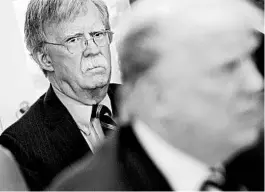  ?? SAUL LOEB/GETTY-AFP 2018 ?? Former national security adviser John Bolton paints an unflatteri­ng portrait of President Donald Trump in “The Room Where It Happened,” which is scheduled for release Tuesday.