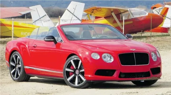  ?? DAVID BOOTH ?? The Bentley Continenta­l GT V-8 S convertibl­e is a mighty vehicle that costs a mighty $262,000.
