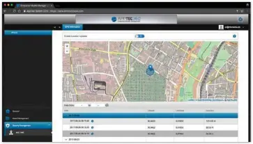  ??  ?? Die AppTec-Software ermöglicht die Ortung verlorener oder gestohlene­r Geräte.