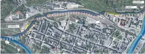  ??  ?? Der geplante Flutkanal in Greiz.