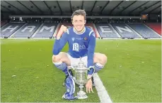  ??  ?? At last Murray Davidson as a Scottish Cup winner on Saturday