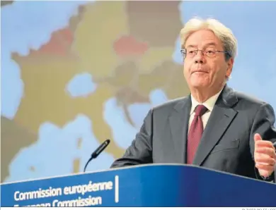  ?? OLIVIER OSLET / EFE ?? El comisario de Economía de la UE, Paolo Gentiloni.