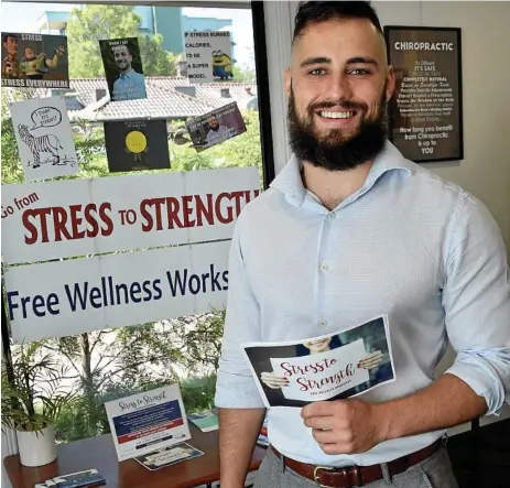  ??  ?? HELPING HEALTH: Dr James MacKay from HealthGuar­d Wellness is hosting a free wellness workshop called Stress to Strength to help people with an increasing problem that can affect mental and physical health. PHOTO: BEV LACEY