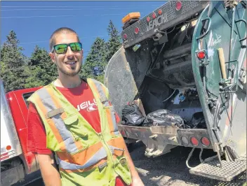  ?? CARLA ALLEN ?? We featured a story in July about Brad the garbage man – a.k.a. Brad Comeau – who brightened the lives of many along his routes in Clare with his huge smile and cheery wave. Said some local residents: “He’s awesome. He waves and smiles like he’s everyone’s best friend. I really like that,” and “If more people would be like him the world would be one happy place.”