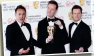  ?? ?? Ant Mcpartlin, Stephen Mulhern and Declan Donnelly with the award for Entertainm­ent Programme