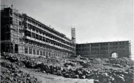  ?? COURTESY The Ashoka ?? HOME GROWN The Ashoka Hotel, New Delhi, under constructi­on in 1956