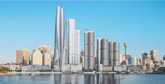  ?? NEW FOCUS: An artist’s impression of the Crown Casino at Barangaroo, Sydney. Picture: SUPPLIED ??