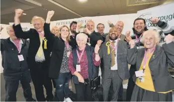  ?? ?? The Liberal Democrats at the count